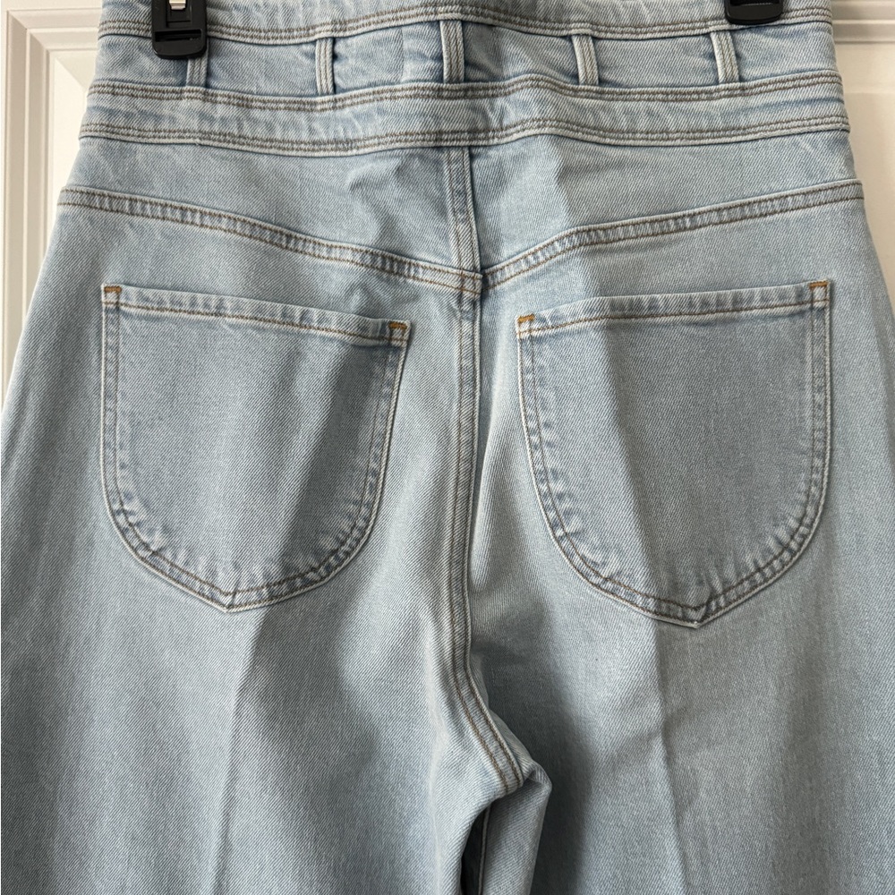 FRAME Ali Wide Leg Triple Waist Tie Jeans Size 27 wideleg, barrel, bell bottoms - Picture 6 of 15